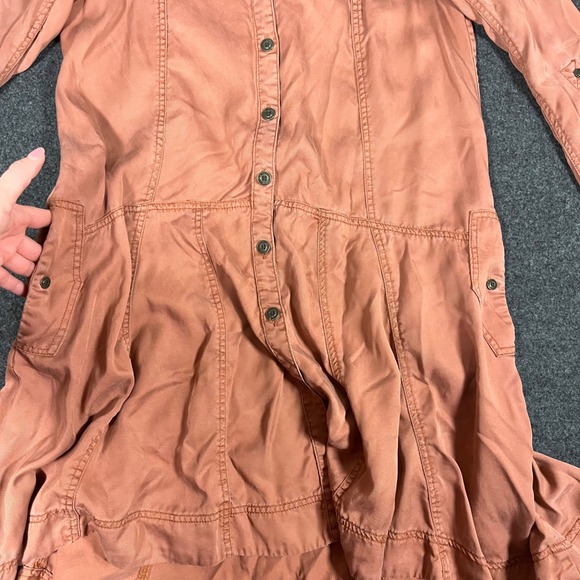Anthropologie Holding Horses Comfy Boho Shirt Dress Rose Pink High Low Sz 8 - Picture 9 of 12